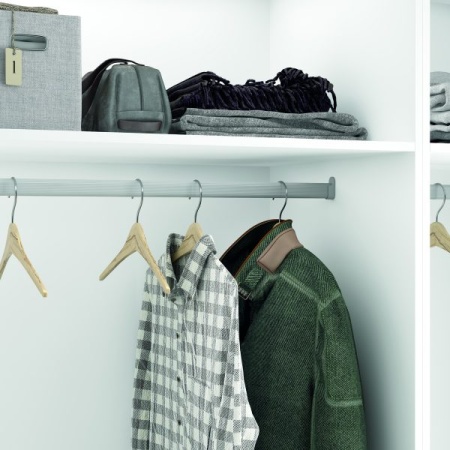 картинка Овальная штанга Tubo для одежды без держателей. Цвет- алюминий. Размеры: 2000x16x31 мм от магазина SEFI