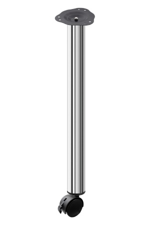 картинка Опора меб. круглая d50 h710 с колесом с тормозом, хром AKS от магазина SEFI