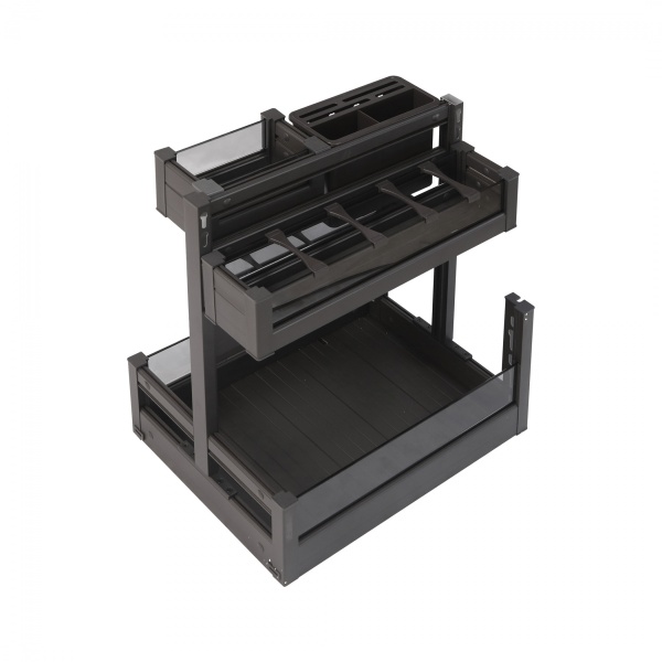 картинка Выдвижная корзина-карго 300 DARK LINE крепл.нижнее, черный AKS магазин SEFI являющийся официальным дистрибьютором в России  картинка Выдвижная корзина-карго 300 DARK LINE крепл.нижнее, черный AKS от магазина SEFI