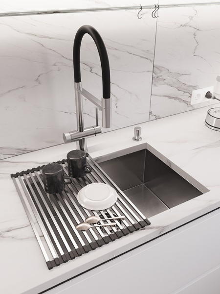 картинка Ролл-мат для кухонной мойки, EMAR 4433, цвет сатин от магазина SEFI