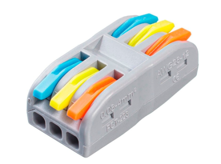 картинка Соединитель электрический, клеммный, PCT-313, на три линии, проходной, быстрозажимной, GS магазин SEFI являющийся официальным дистрибьютором в России  картинка Соединитель электрический, клеммный, PCT-313, на три линии, проходной, быстрозажимной, GS от магазина SEFI