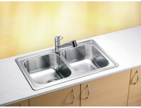 картинка Мойка ELEGANT 40 SAT-90 810X510 в компл.с сифоном 1130555, от магазина SEFI