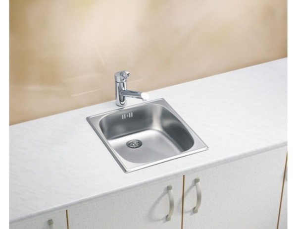 картинка Мойка Alveus BASIC 10 NAT-60 380X440 в комплекте с сифоном 1011717, от магазина SEFI