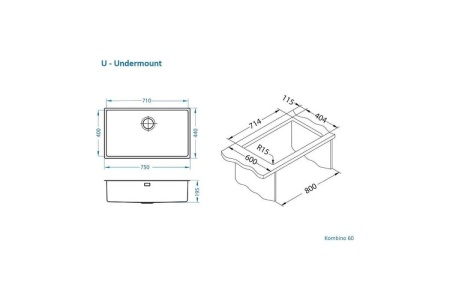 картинка Мойка Alveus KOMBINO 60 SAT-90 790x450x195 в комплекте с сифоном 1130551 от магазина SEFI
