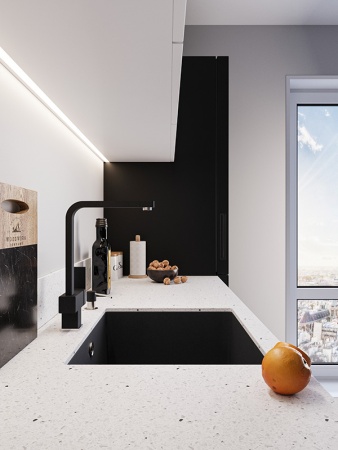 картинка Смеситель для кухни, EMAR 3014, цвет Морион от магазина SEFI