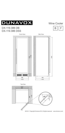 картинка Винный шкаф Dunavox DX-119.386DSS от магазина SEFI
