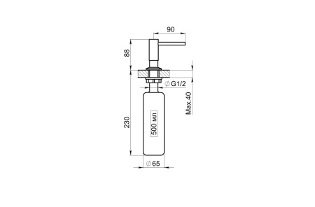 картинка Дозатор Granula 018 D, ЧЁРНЫЙ, ДОЗАТОР КУХОННЫЙ от магазина SEFI