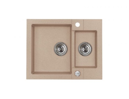 картинка Мойка ALVEUS ROCK 80 GRANITAL ARCTIC-G11 595x475x160;1+1/2 с сифоном 1105299, от магазина SEFI