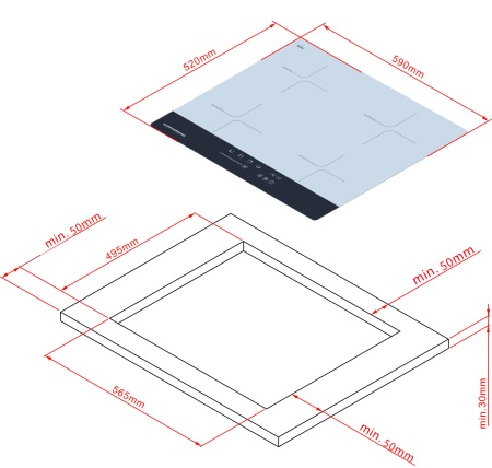 картинка Индукционная варочная панель KUPPERSBERG ICD 601 от магазина SEFI