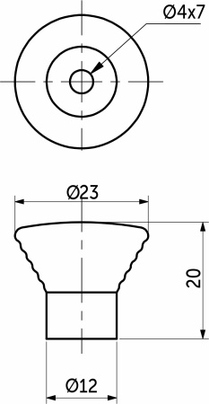 картинка Ручка меб. кнопка мет. WZH 11 хром AKS от магазина SEFI