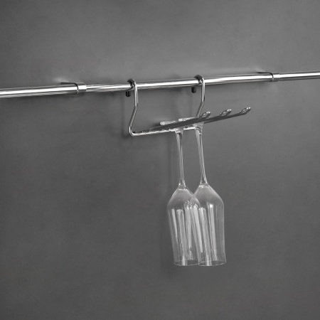 картинка Корзина на трубу d16 для бокалов малая ВJ103 хром AKS от магазина SEFI