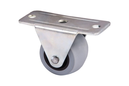 картинка Ролик меб. d33 h35 прямоходящий с рез.ободом, серый РП магазин SEFI являющийся официальным дистрибьютором в России  картинка Ролик меб. d33 h35 прямоходящий с рез.ободом, серый РП от магазина SEFI