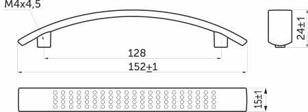 картинка Ручка меб. скоба мет. UN87 128 хром, GRIDLI от магазина SEFI