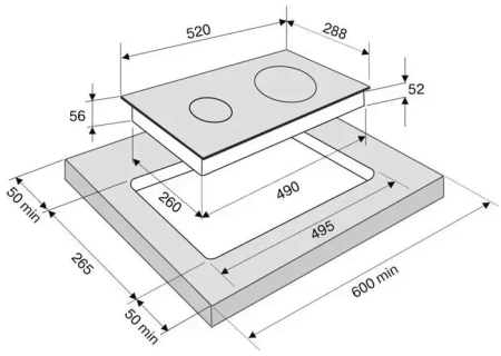 картинка Индукционная варочная панель KRONA REMO 30 BL от магазина SEFI