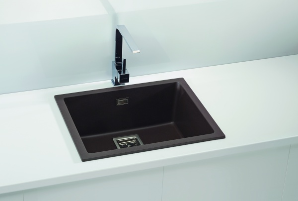 картинка Мойка Alveus QUADRIX 50 GRANITAL+ CHOCOLATE-G03M 560X460X200 с сифоном 1133398, от магазина SEFI