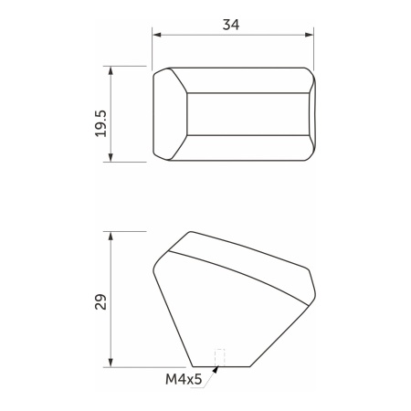 картинка Ручка меб. KUBIC, матовый черный, AKS от магазина SEFI