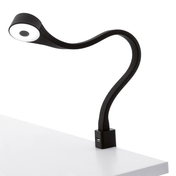 картинка Светодиодный светильник FLEXI 2,5Вт, 12В, с разъемом USB и кабелем 2м с разьемом mini черный/свет натуральный от магазина SEFI