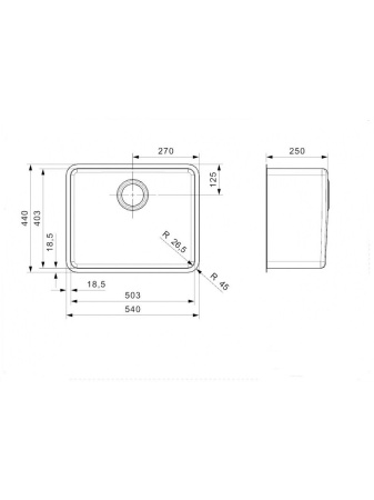 картинка Мойка Reginox Kansas L 40x40 matt от магазина SEFI