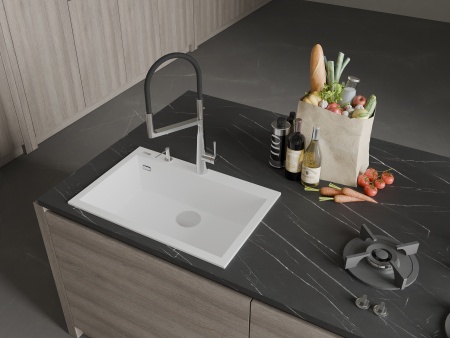 картинка Мойка Rivelato ZENO 7650 1-чаш 760*500 Белый 101 от магазина SEFI
