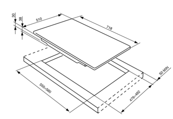 картинка Варочная панель Smeg P75 от магазина SEFI