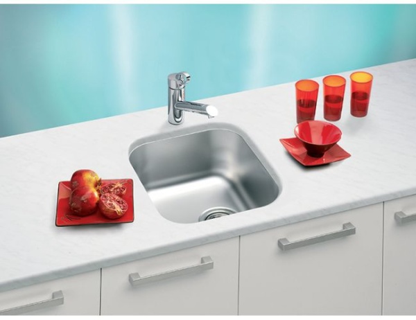 картинка Мойка VARIANT 40 FS SAT-90 385X445X185 слив вдоль длинной стороны в комп. с сиф. 1130550 от магазина SEFI