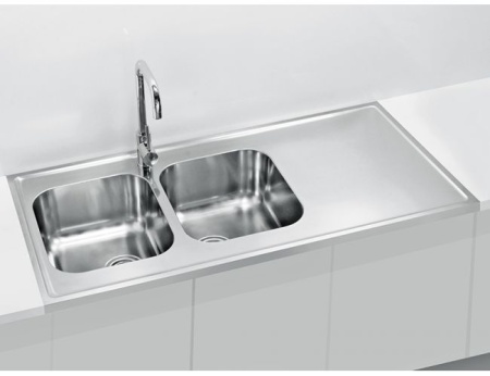 картинка Мойка ALVEUS CLASSIC PRO 100 SAT-90 1200X600 в комплекте с сифоном 1130555, от магазина SEFI