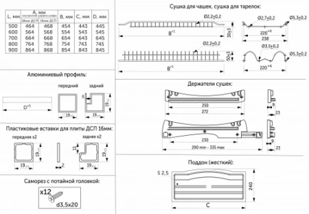 картинка Сушка для посуды 900 HUGO с профилем нерж. сталь, хром AKS магазин SEFI являющийся официальным дистрибьютором в России  картинка Сушка для посуды 900 HUGO с профилем нерж. сталь, хром AKS от магазина SEFI