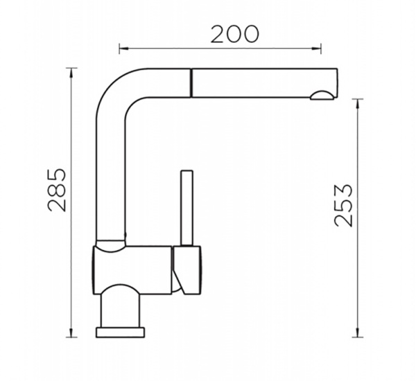 картинка Кухонный смеситель SCHOCK PIEGA-D хром от магазина SEFI