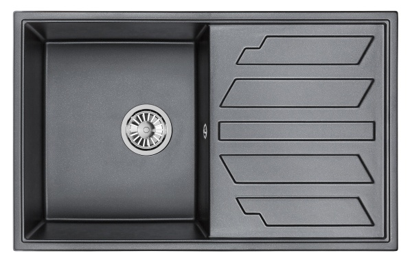 картинка Мойка Granula 8002, шварц (черный металлик), кварц от магазина SEFI