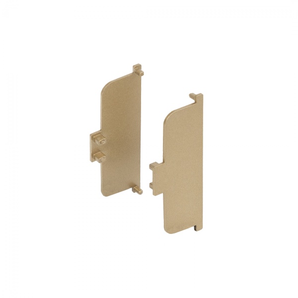 картинка Комплект заглушек металлич. внутр. к профилю Gola, С-образных (левая+правая) браш золото 3 AKS от магазина SEFI