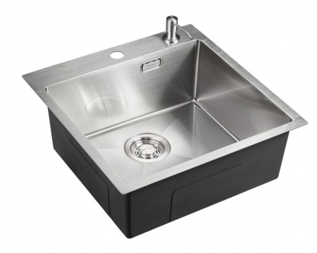 картинка Мойка EMAR 117A, покрытие PVD, цвет сатин - с дозатором в комплекте от магазина SEFI