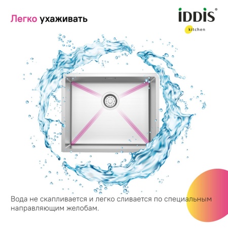 картинка Мойка для подстольного монтажа, Edifice, IDDIS, EDI54S0i77 от магазина SEFI