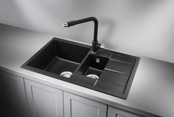 картинка Мойка Granula 7802, черный, кварц от магазина SEFI