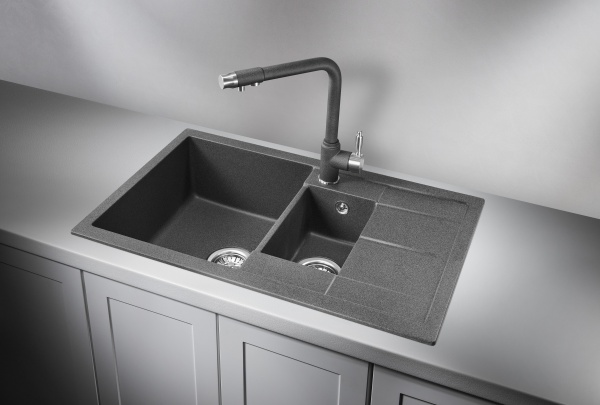 картинка Мойка Granula 7802, графит (черно-серый), кварц от магазина SEFI