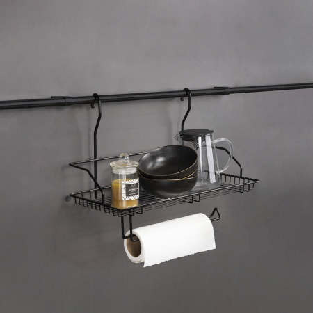 картинка Корзина на трубу d16 одинарная+бумага CWJ220 черный AKS от магазина SEFI