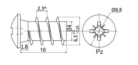картинка Шуруп EURO EK 6,3*16 (уп/1тыс.шт) AKS магазин SEFI являющийся официальным дистрибьютором в России  картинка Шуруп EURO EK 6,3*16 (уп/1тыс.шт) AKS от магазина SEFI