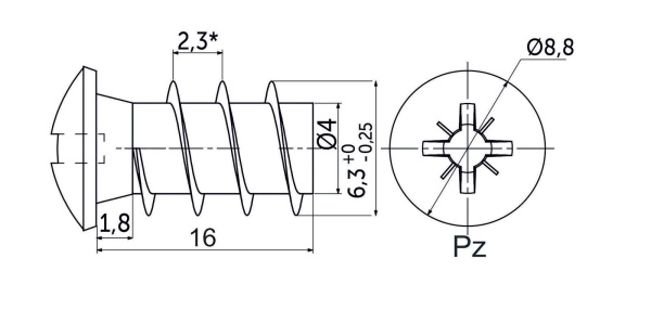 картинка Шуруп EURO EK 6,3*16 (уп/1тыс.шт) AKS магазин SEFI являющийся официальным дистрибьютором в России  картинка Шуруп EURO EK 6,3*16 (уп/1тыс.шт) AKS от магазина SEFI