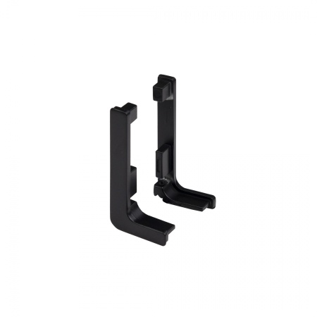 картинка Комплект заглушек металлич. к профилю Gola, L-образных (левая+правая) черный 3 AKS от магазина SEFI