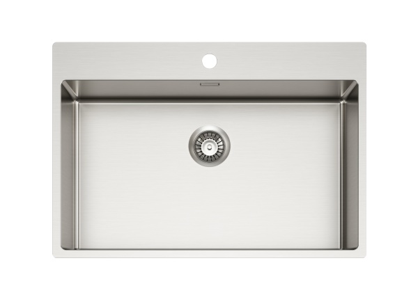 картинка Мойка Alveus NOX 130 BRS 740x515x200 в комплекте с интегрированным сифоном от магазина SEFI