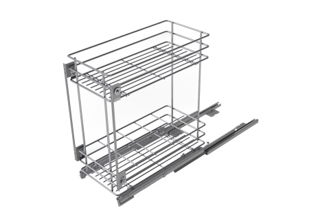 картинка Бутылочница ADELE с доводчиком на ширину фасада 300 мм, крепление ко дну, цвет - хром от магазина SEFI