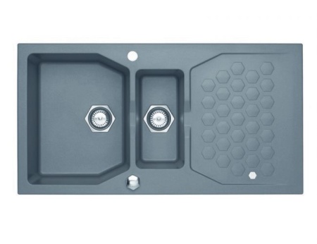 картинка Мойка ALVEUS SENSUAL 70 GRANITAL+ PEBBLE-G02M 980X5201+1/2 с сифоном 1104729, от магазина SEFI