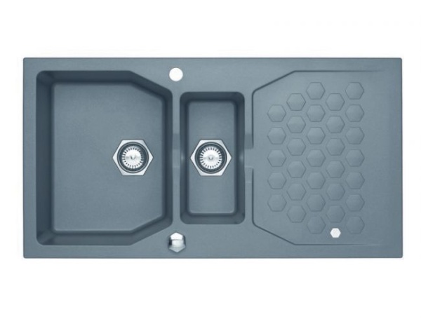 картинка Мойка ALVEUS SENSUAL 70 GRANITAL+ PEBBLE-G02M 980X5201+1/2 с сифоном 1104729, от магазина SEFI