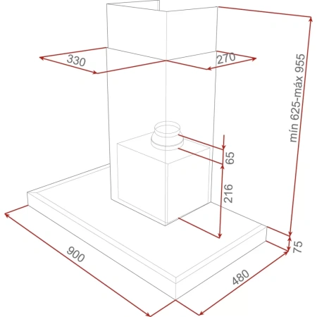 картинка Вытяжка Teka DPL 90 STAINLESS STEEL от магазина SEFI
