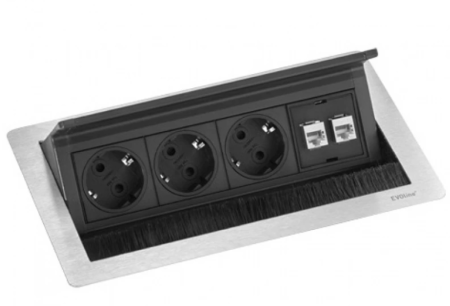 картинка Мебельная розетка EVOline FlipTop Push Data M 159370000200 от магазина SEFI