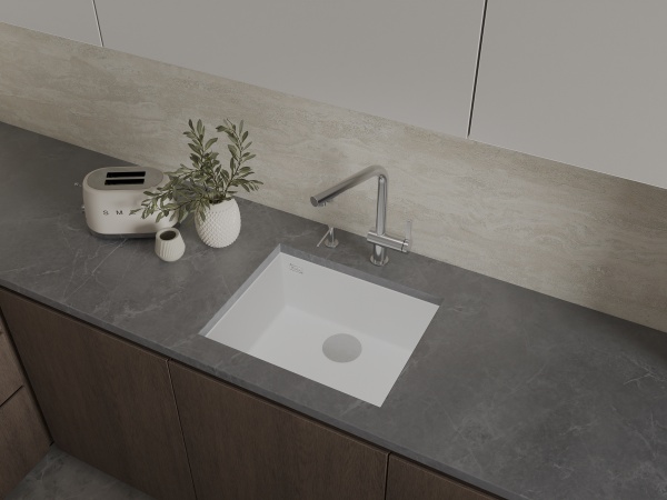 картинка Мойка Rivelato STRIA 5649 1-чаш 560*435 Белый 101 от магазина SEFI