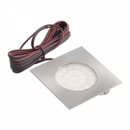 картинка Светильник светодиодный Moon, врезной, 2W, 12V, квадратный, хром, нейтральный белый (4000К), AKS от магазина SEFI