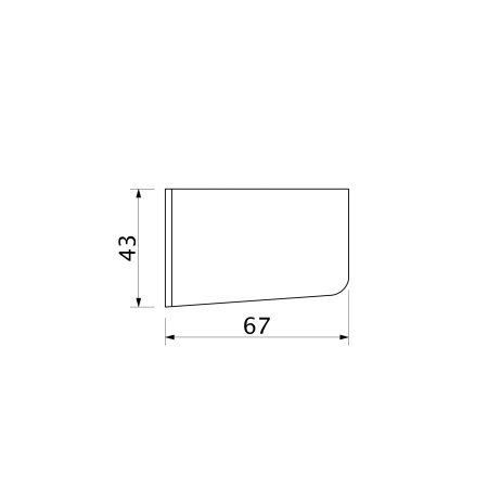 картинка Накладка декор. ABS серая правая РФ от магазина SEFI