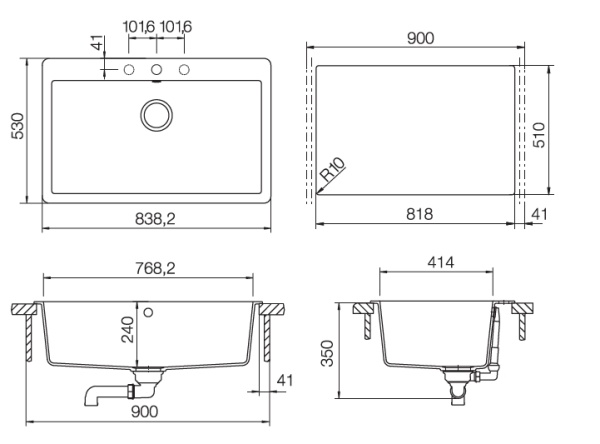 картинка Кухонная мойка SCHOCK MONTANO 90 CRISTADUR магнолия от магазина SEFI