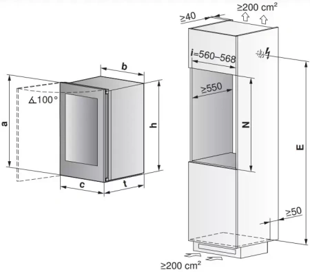 картинка Встраиваемый винный шкаф V-ZUG WineCooler V4000 90 WC4T-51102 L черное стекло от магазина SEFI