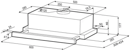 картинка Вытяжка Krona KAMILLA RETRO 600 BLACK от магазина SEFI